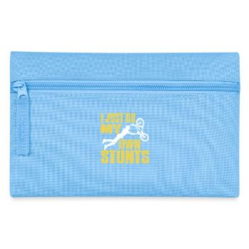 I Just Do My Own Stunts BMX Trick Cyclist - Pencil Case - light blue - Front
