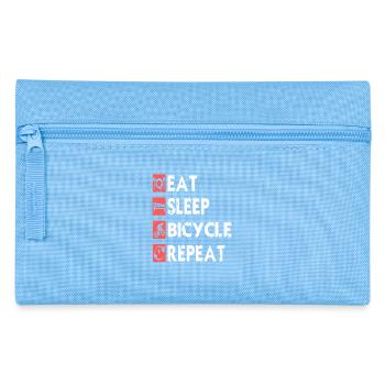 Eat Sleep Pedal Repeat Bicycle Lifestyle - Federtasche - Hellblau - Vorne