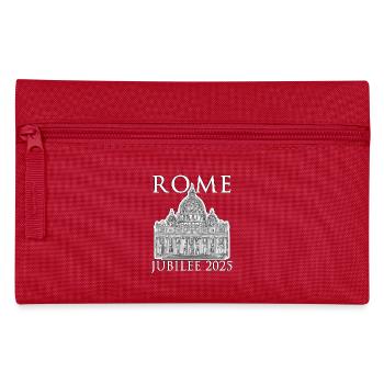 Rome 2025 Jubilee and St. Peter's Vatican v3 - Pencil Case - red - Front