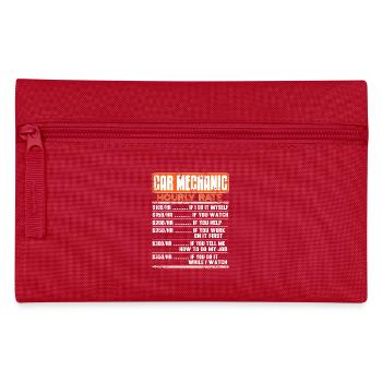 Drôle Mécanicien Taux horaire Travail de garage Blague - Trousse - rouge - Devant