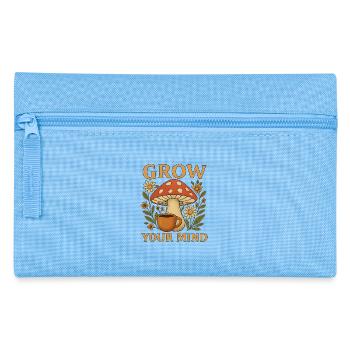 Growth Ghost Mushroom Flowers Design - Pencil Case - light blue - Front