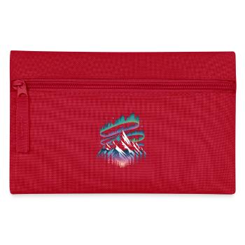 Magische Berg- und Polarlichter Illustration - Federtasche - Rot - Vorne