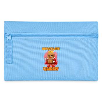 Queen of Chocolate with Crown - Pencil Case - light blue - Front