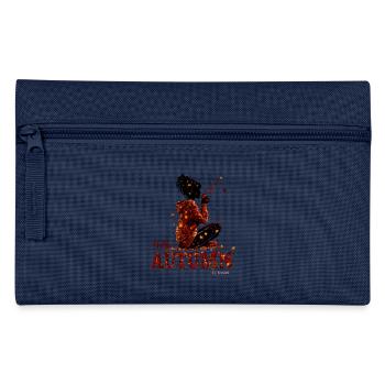 Hello Autumn – Cozy Girl and Hot Drink - Pencil Case - light blue - Front