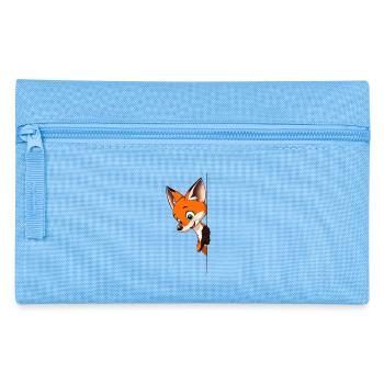 Playful fox illustration - Pencil Case - light blue - Front