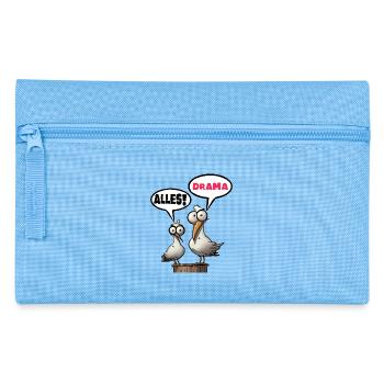 Mouettes humoristiques avec bulles de dialogue Tout drame - Trousse - bleu clair - Devant