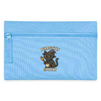 Chat Sorcière – Purrfectly Spooky - Trousse - bleu clair - Devant