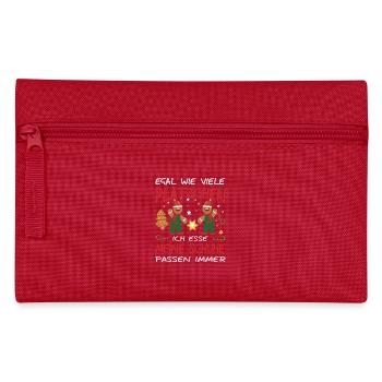Weihnachtsoutfit Plätzchen Backen Weihnachten Xmas - Federtasche - Rot - Vorne