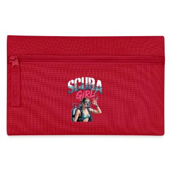 Scuba Girl Taucherin Design - Federtasche - Rot - Vorne