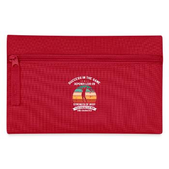 Golf Success Mind Over Body Motivational Quote - Federtasche - Rot - Vorne