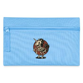 Squelette Licorne Dessin animé rétro - Trousse - bleu clair - Devant