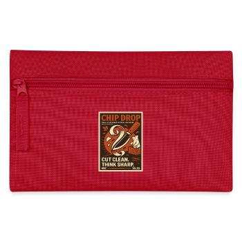 Chip Drop Holzschnitzer Poster Retro - Federtasche - Rot - Vorne