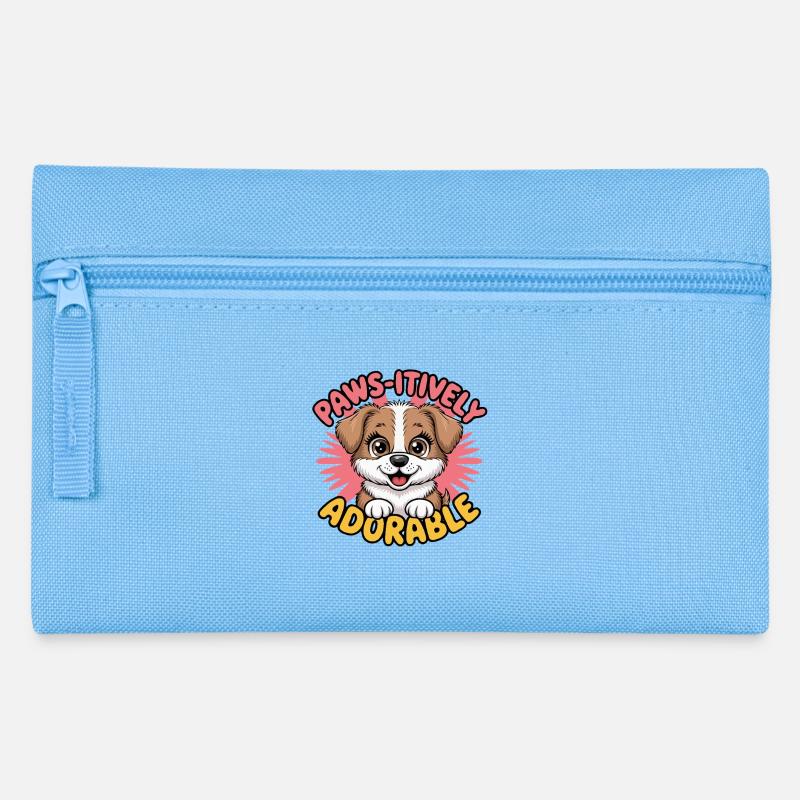 Pawsitive Adorable Pup - Pencil Case - light blue