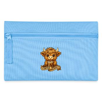 Kaffeesüchtiger Tägliche Dosis Morgenenergie - Federtasche - Hellblau - Vorne