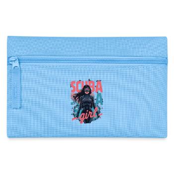 Scuba Girl Diver Design - Trousse - bleu clair - Devant