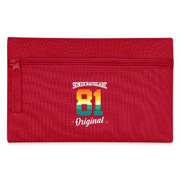 81 Geburtstag - Federtasche - Rot - Vorne