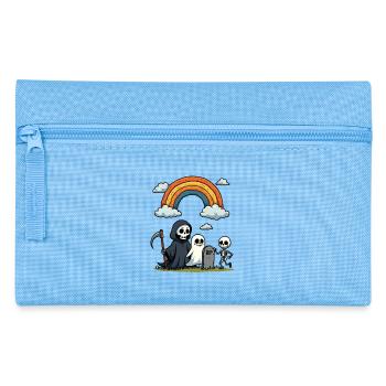 Tod & Freunde Halloween Regenbogen-Szene - Federtasche - Hellblau - Vorne
