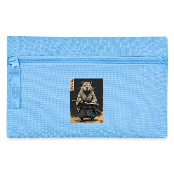 Cappibara Samurai with Katana - Pencil Case - light blue - Front