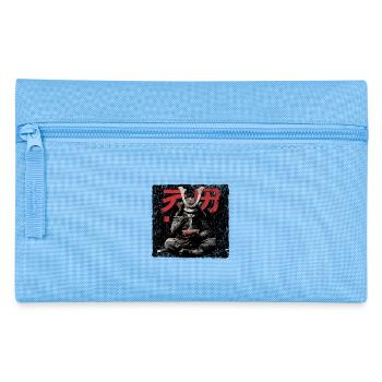 Samurai Cat Ramen Japan Streetwear Design - Pencil Case - light blue - Front