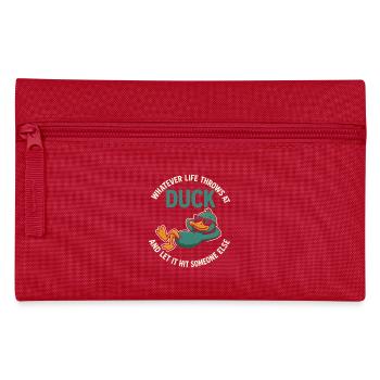 Entspannter Entenhumor Für Coole Typen - Federtasche - Rot - Vorne