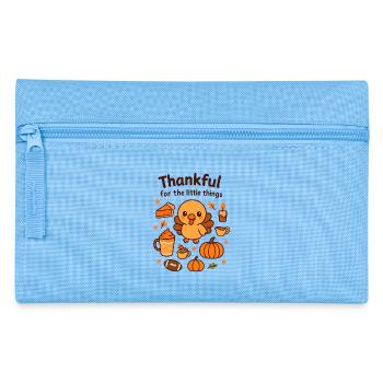 Niedliche Truthahn-Thanksgiving-Parade - Federtasche - Hellblau - Vorne