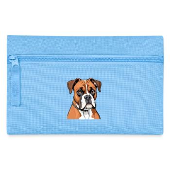 Boxer Portrait - Federtasche - Hellblau - Vorne