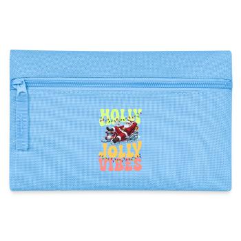 Santa Sleigh Holy Jolly Vibes - Federtasche - Hellblau - Vorne