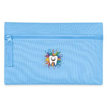 Colorful Tooth Splash - Pencil Case - light blue - Front