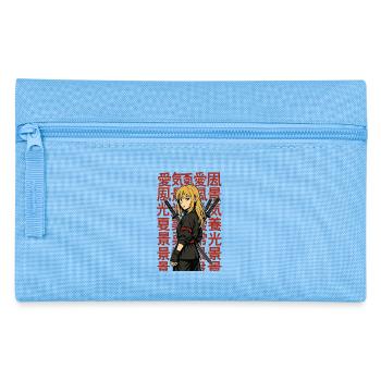 風景愛光夏景 Anime Heroine Sword Kanji - Pencil Case - light blue - Front