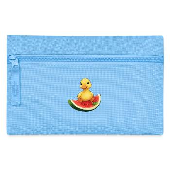 Entspanntes Sommerdesign mit Wassermelone Frucht - Federtasche - Hellblau - Vorne