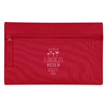 Anniversaire d’août : Flamant rose disant drôle - Trousse - rouge - Devant