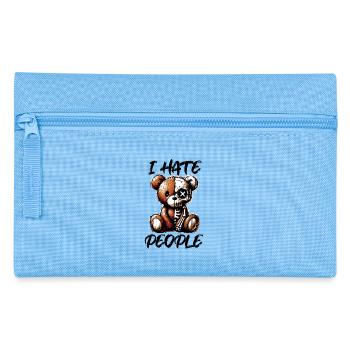hate people - Federtasche - Hellblau - Vorne