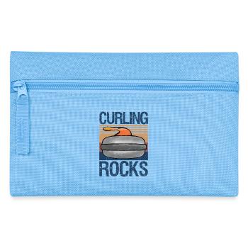 Curling Rocks : cadeau drôle de sports d’hiver - Trousse - bleu clair - Devant