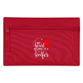 Mein Herz gehört einem Golfer, Ehemann und Ehefrau, Liebe - Federtasche - Rot - Vorne