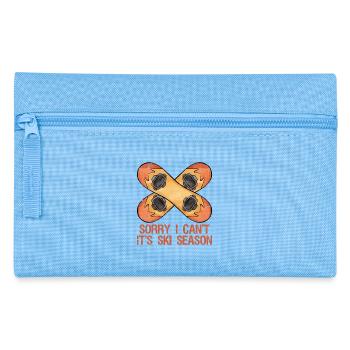 Sorry I Can't It's Ski Season Skier Winter Sports  - Federtasche - Hellblau - Vorne
