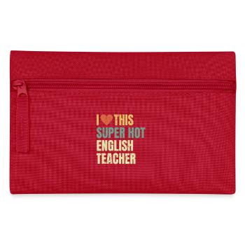 I Love This Super Hot English Teacher Retro - Pencil Case - red - Front
