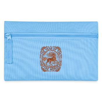 Année de la conception de la célébration du cheval de feu - Trousse - bleu clair - Devant