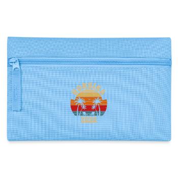 Korsika Retro Sonnenuntergang 2026 - Federtasche - Hellblau - Vorne