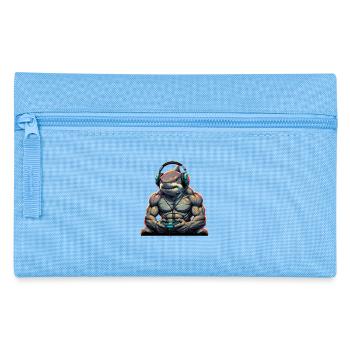 Shark Gaming Animal Video Games Funny Shark - Pencil Case - light blue - Front