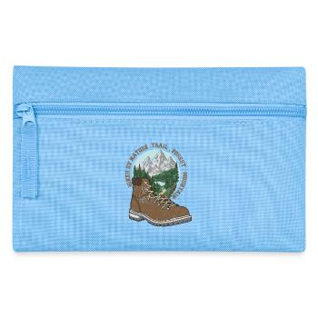 Minimalistisches Wanderer-Design - Federtasche - Hellblau - Vorne