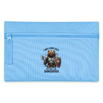 Krieger Bär mit Axt & Schild – Gefährlicher Bear - Pencil Case - light blue - Front