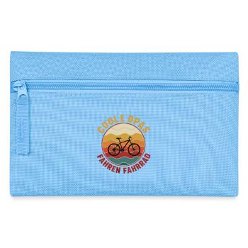 Coole Opas fahren Fahrrad - Federtasche - Hellblau - Vorne