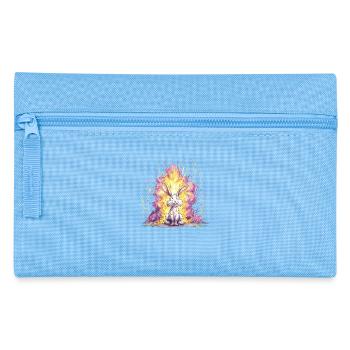 Color Explosion Bunny Illustration - Pencil Case - light blue - Front