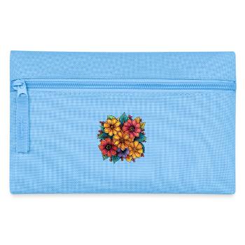 Vibrant Floral Colors Design - Pencil Case - light blue - Front