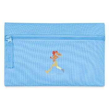 Runner Girl Graphic Vintage - Pencil Case - light blue - Front