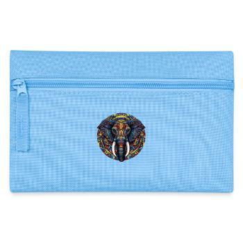 Colorful Elephant Mandala - Pencil Case - light blue - Front