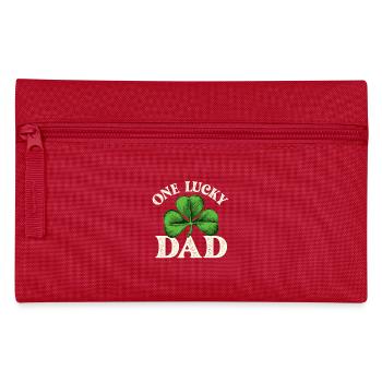 One Lucky Dad St Patrick’s Irish - Pencil Case - red - Front