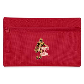Apparently I Like Football Season Player Fan - Federtasche - Rot - Vorne