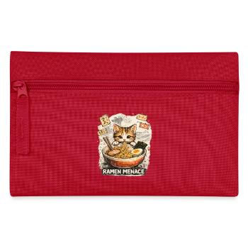 Ramen Cat - Pencil Case - red - Front