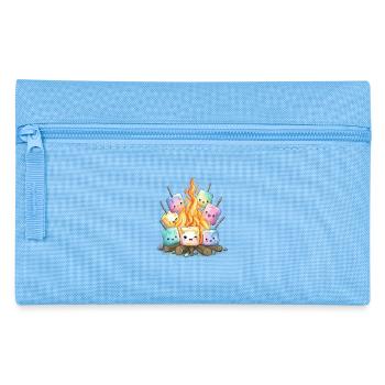 Lagerfeuer Marshmallows Spaß - Federtasche - Hellblau - Vorne
